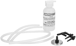 OEMTOOLS 25036 Bleed-O-Matic One-Man Brake Bleeder Kit, Featuring An Opaque Brake Bleed Bottle w/ Transparent Hoses and Tapered Fittings, No Mess Brake Fluid Bleeding