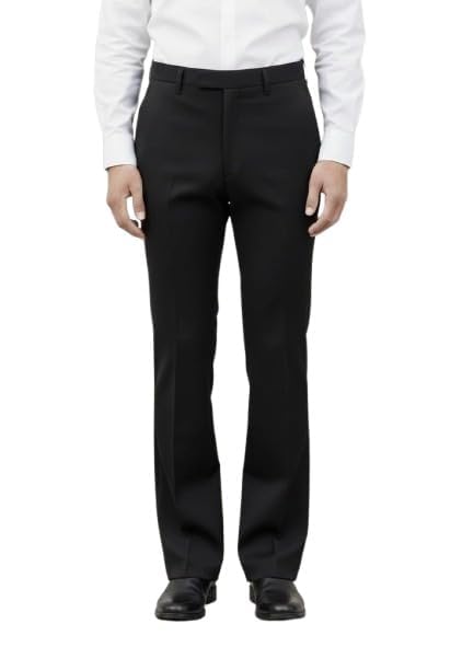 Men's Classic Solid Formal Comfort/Regular Fit Stretchable Formal White Pants | Trousers-picture-52
