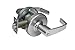 Corbin Russwin CL3391 NZD 626 Heavy-Duty Keyed Lever with Turn-Piece Cylindrical Lockset, Newport Lever Design, L4 Standard Keyway, Satin Chrome Finish