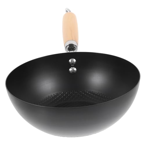 Sartén Wok pequeño Alipis de hierro forjado con mango aislante miniatura 1