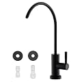 JLERLI Drinking Water Faucets for Kitchen Sink, Matte Black Water Filter Faucet for Reverse Osmosis or Water Filtration System, RO Bar Sink Faucet, Stainless Steel