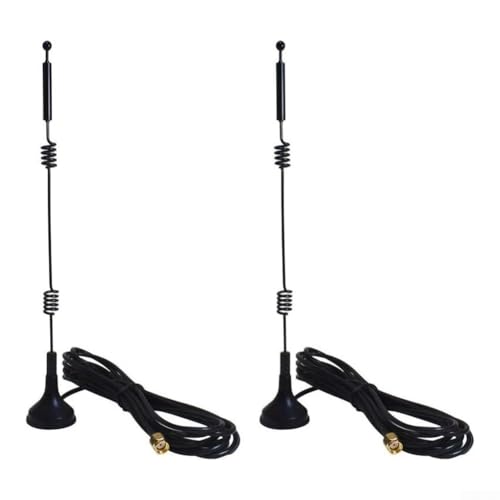 UrbanHui Antena de doble banda de 9 dBi de alta ganancia para redes de 2.4 GHz y 5 GHz, macho RP-SMA con cable de 3 m, compatible con enrutadores WiFi, adaptadores USB, tarjetas de red PCI-E