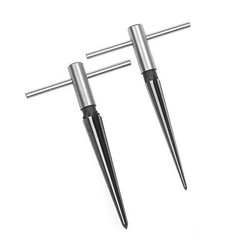 T Handle Tapered Reamer Tool, Bridge Pin Hole Hand Held Reamer, 3-13mm(1/8''-1/2'') & 5-16mm(3/16