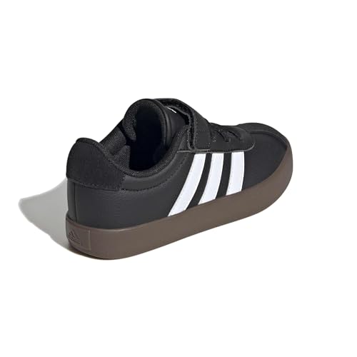 Image of adidas Unisex-Kids VL Court 3.0 Elastic Lace, Black /White /Black, 3