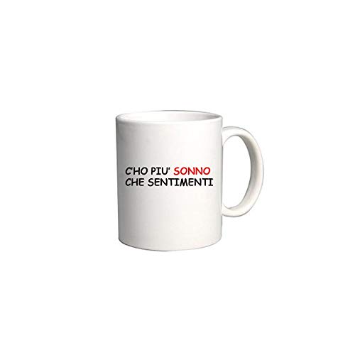 Tazza Divertente In Ceramica 'Ho Più Sonno Che Tette' - 330 Ml - Idea Regalo Umoristica Per Amici E Colleghi