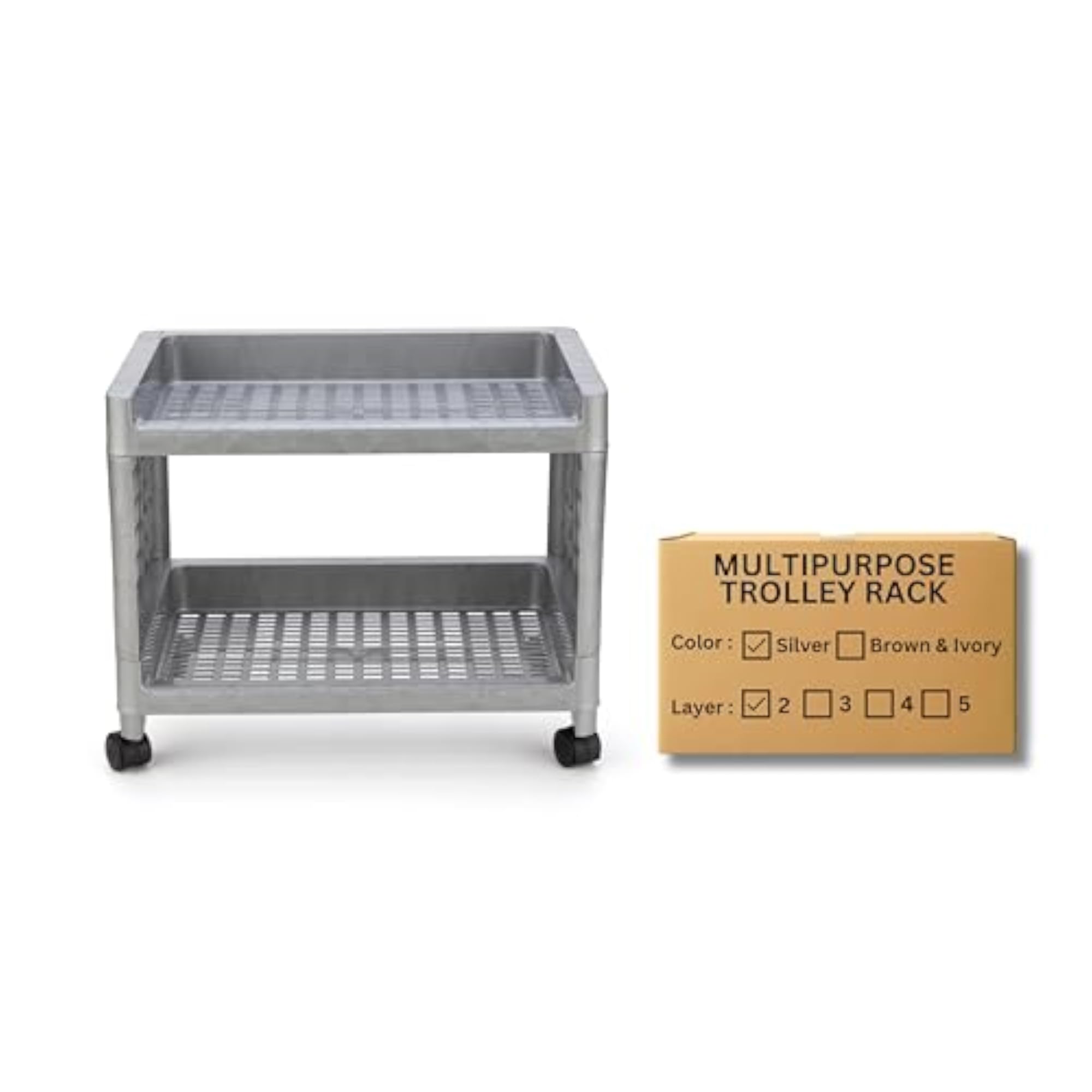 Multipurpose Kitchen Storage Basket Rack with Wheels