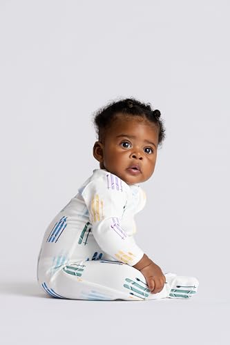 Image of monica + andy Double Zipper One Piece, 100% Organic Baby Clothes for Girls & Boys, Unisex, Preemie, Newborn & Infant Sizes