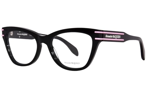 Alexander McQueen AM0401O 003 Eyeglasses Women's Black/Pink Full Rim 53mm