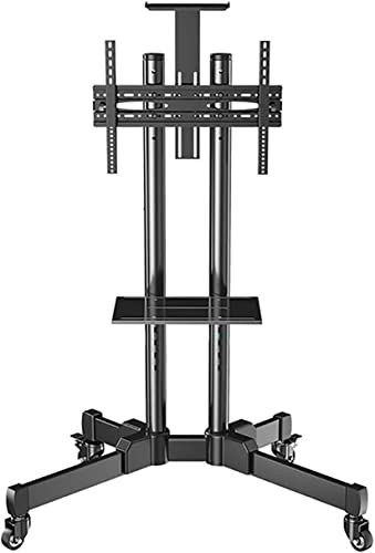 Soporte movil para TV, con ruedas y bandeja ajustable miniatura 1