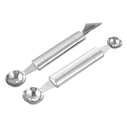 Conjunto de colher de melão Hemoton para colher de melão em aço inoxidável esculpindo melancia para