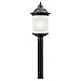 Sea Gull Lighting 89298BL-71 Hermitage - One Light Outdoor Post Lantern, Antique Bronze Finish with Frosted Glass