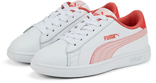PUMA - Unisex-Baby Puma Smash V2 L Pre-School Shoes, Size: 13.5 M US Little Kid, Color: Puma White/Almond Blossom/Salmon