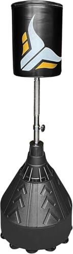 Free Standing Reflex Punching Bag for Adults — Adjustable Height Freestanding Punching Bag with Fillable Heavy-Duty Base Boxing Reflex Bag for Kickboxing, MMA, & Muay Thai Training