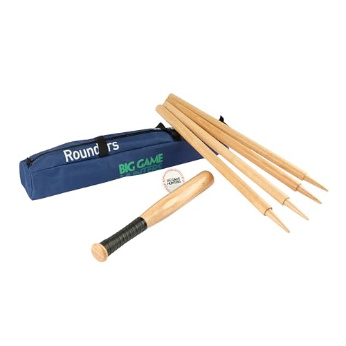 Big Game Hunters Traditional Rounders Set with Official Regulation Full Size Bat in Canvas Case