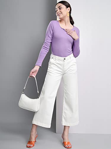 Image of Q - RIOUS Women's Solid Full Sleeve Scoop Neck Top