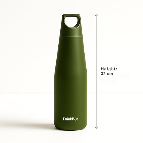 Image of Myst - Double Wall Stainless Steel Water Bottle | Vacuum Insulated | Hot & Cold | Leakproof & Durable | (Olive Green, 1080 ml)