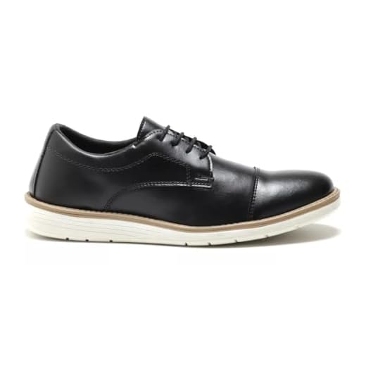 Sapato Social Masculino Oxford Couro Elegante Casual Confortável (Preto, BR, Adulto, Numérico, 40)