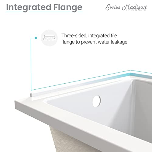Image of Swiss Madison Voltaire 66 inch x 32 inch Right-Hand Drain Alcove Bathtub