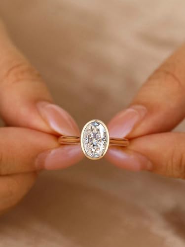 1pc Simple Yellow Gold Oval Single Zircons Wedding Rings Unique Gorgeous Eternity Festival For Women Wedding Copper Ring Fine Jewelry Gift4