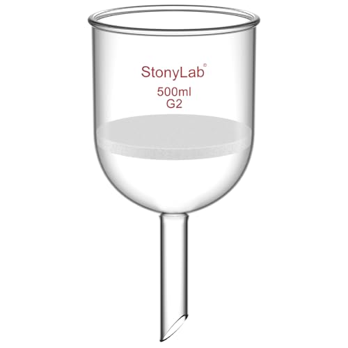 Embudo de filtración Buchner StonyLab de vaciado rápido y junta de vacío 24/40
