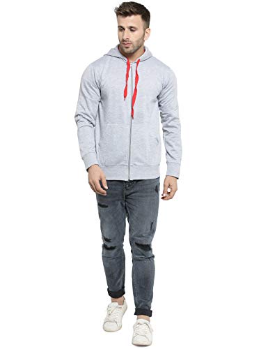 Image of Scott International Men's Solid Cotton Hoodies for Men, Trendy and Comfortable Sweatshirts for Men, Stylish Winter Wear with Hood and Pockets, Fashionable Hooded Sweatshirts