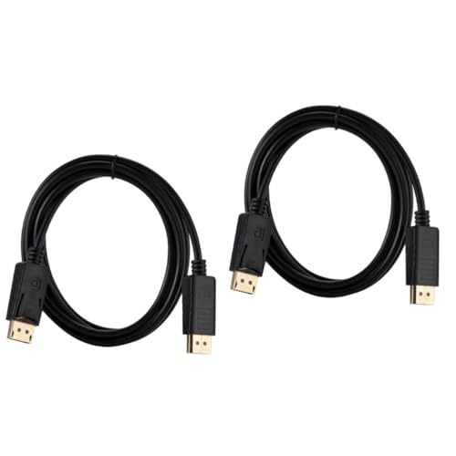 Mipcase 2pcs 1.8m Long Displayport Cable to Nickel-Plated for Pc Laptop HDTV Connectivity