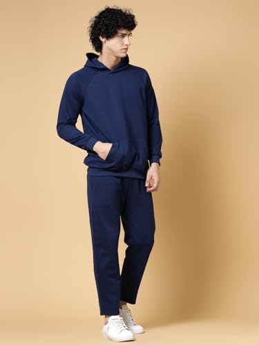 Image of Rigo Cotton Fleece Full Sleeves Oversized Co-ord Set for Men | Printed Hooded Track Suit Set for Men