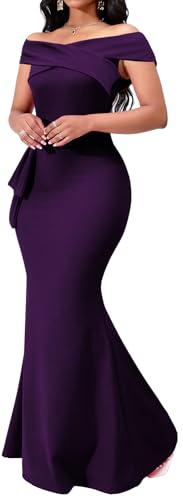Image of VisiChenup Elegant Formal Dresses for Women Sexy Cocktail Wedding Guest Evening Party Long Maxi Dress