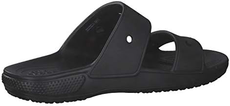 Crocs Unisex Classic Two-Strap Slide Sandals, Black, 7 US Men | Image 6