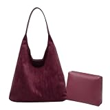 Suede Tote Bag for Women, Suede Purse,Stylish Large Capacity Work handbag, Suede Hobo Shoulder Bag for Daily Use