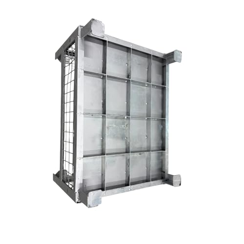 EMPULA Gitterbox Stapelbar, 800x600x500 mm, 650 kg Traglast, Verzinkt, 5-Fach Stapelbar