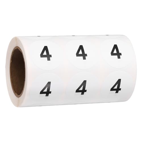 Autocollants numérotés 4 pour identifier facilement vos bacs et dossiers noirs