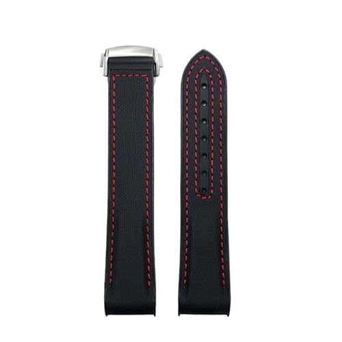 iCo[EHb`oh 20mm 21mm IKΉ V[}X^[ 300 vlbgI[V 600 tH[fBOobN u[EHb`Xgbv(Black Red,22mm,Without Buckle)