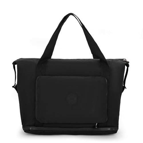 Bolsa Viagem Feminina expansível Grande Capacidade Bolsa de Ombro academia (modelo 2 preta)