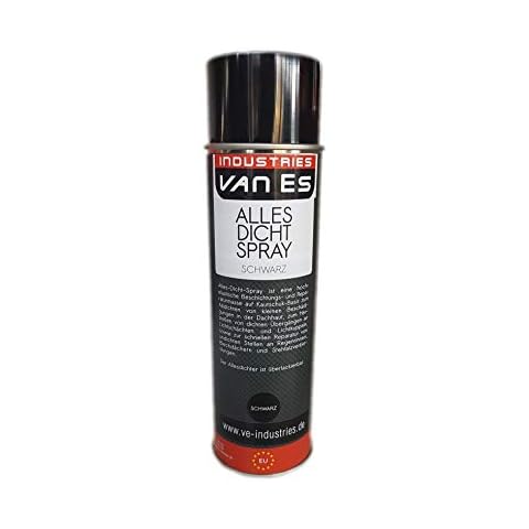 Allesdicht Spray, Dichtspray, wasserfester Flüssigkunststoff, flüssiger Kunststoff zur Abdichtung, 500 ml (Schwarz) Cover