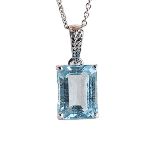 Collier en argent et aigue-marine naturelle, le cadeau idéal