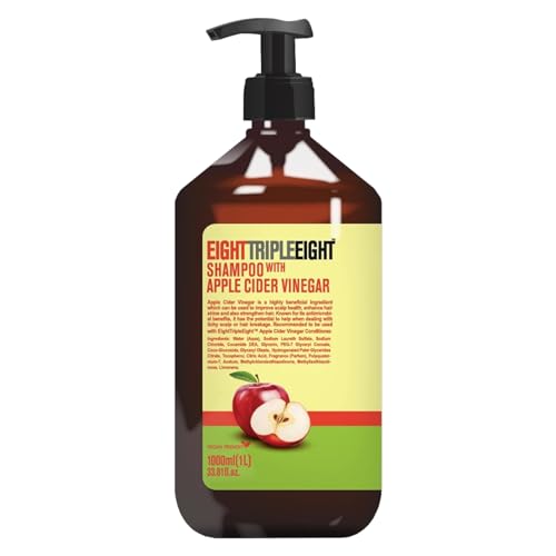Eight Triple Eight Apple Cider Vinegar Hair Care Shampoo 1 Litre Yellow