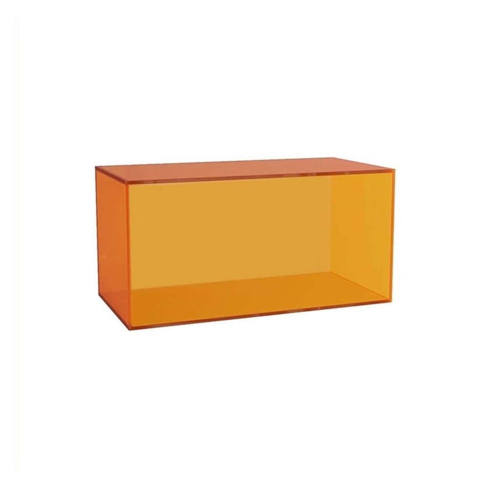 CHENGAIJIAN Cd Rack Record Storage Stand Holder Acrylic CD Display Rack Book Shelf Magazine(Orange)