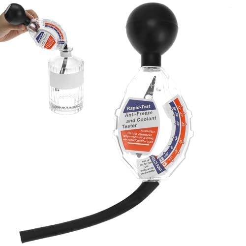 QWORK® Hidrómetro de refrigerante automotriz, Test de líquido anticongelante, hasta -43°c, Ideal para probar Mezclas de anticongelante