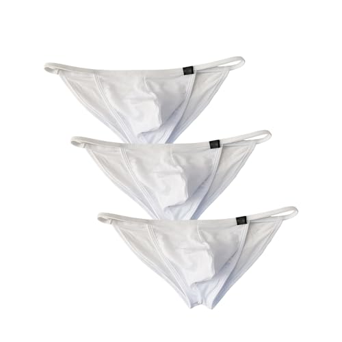 Men's Sexy Briefs Double Split Bikini Underwear With Holes U-Convex Design Underpants - Main Image