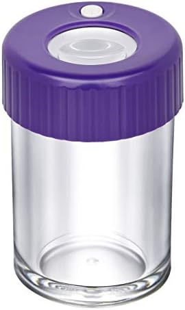 Stash Jar Light-Up LED Glass Air Tight Storage Jars Smell Proof Jar 8 Times Magnifying Viewing Jar,Glow Jar with Grinder,Portable Herb Container 110ml,Keep Foods Dry and Fresh (Purple, No Grinder)