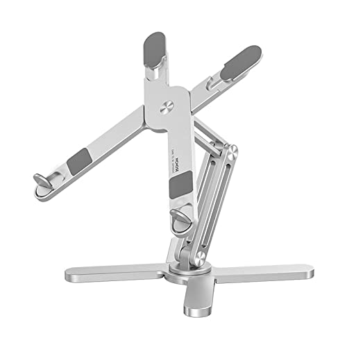 GRAWIT Adjustable Laptop Stand with 360 Rotating Base Portatble Laptop Riser for Desk Foldable Aluminum Notebook Stand Heat Dissipation Elevated Base Holder Fits All MacBook, Laptops