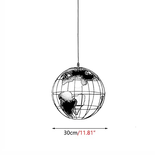 Chandelier globe en fer noir au design architectural d'exception - 3