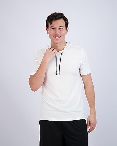 Real Essentials 3 Pack: Men's Dry Fit Short Sleeve Active Athletic Hoodie Pullover Sweatshirt (Available in Big & Tall)