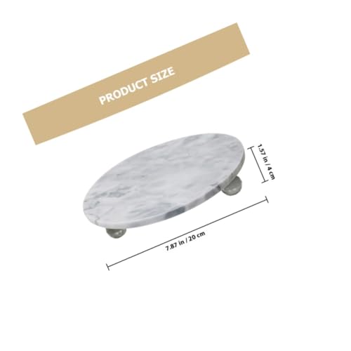 Plateau marbre rond cuisine pour ranger et présenter proprement - 3