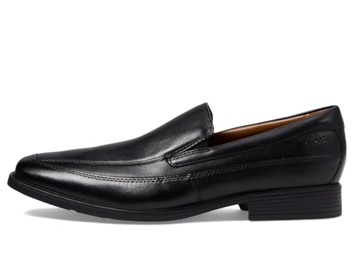 Clarks Herren Kippfrei Slipper, Schwarz Black Leather, 40 EU Weit – Ansicht 5