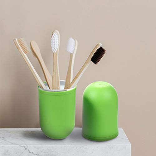 Exceart — Estojo para escova de dentes de viagem portátil de plástico para escova de dentes, suporte