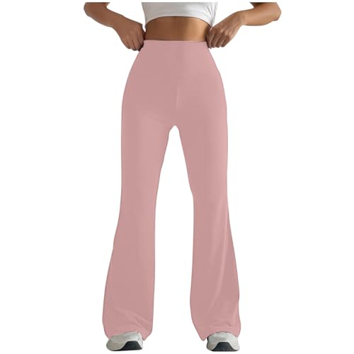 Yoga Pants High Waist Full Length Ladies Trousers Skinny Flared Fit Pants Training Bodybuilding Bootleg Leggings Soft Bootcut Tracksuit Bottoms Comfy