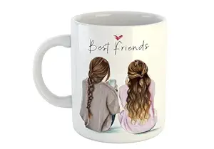Best Friends Forever Printed Mug to Gift to Your Best Friends On Friendship Day Ceramic Coffee Mug (330 ml)