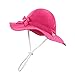 SEYUFN Chapeau de Soleil pour bébé Chapeau de Seau à Large Bord pour Enfants avec jugulaire réglable Arc Mignon Garçons Filles Protection Solaire Chapeau d'été